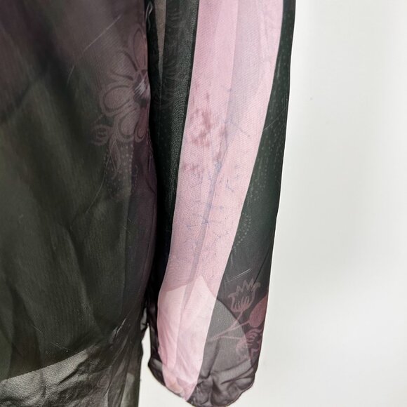 Women's Y2K Fairy Grunge Floral Beaded Top Whimsical Flowy Relaxed Size 2X - Picture 6 of 8